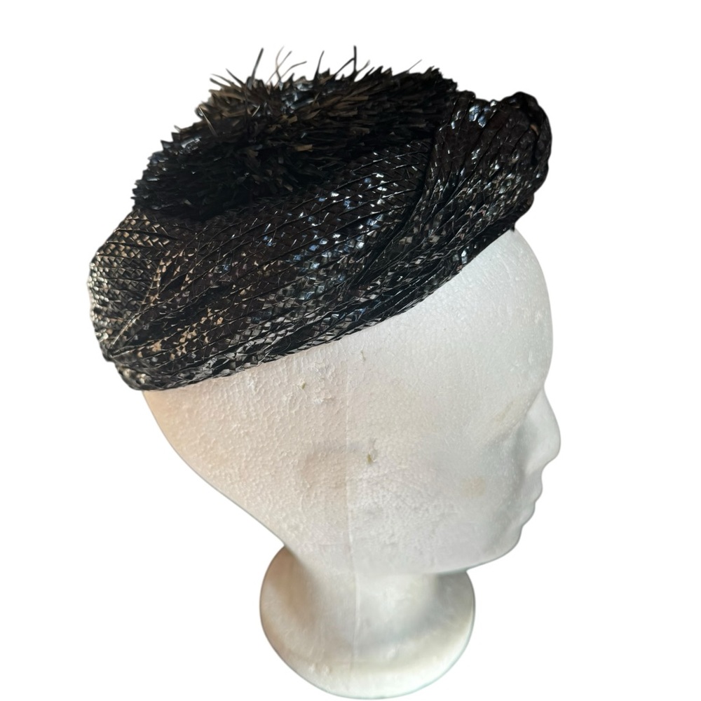 1950s Lee Bury Straw w/Big Pom on Top Beret